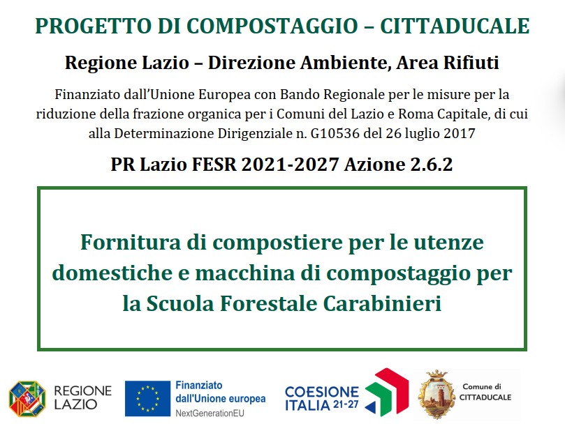 TARGA PROGETTO COMPOSTAGGIO CITTADUCALE